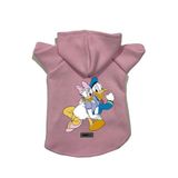 monopetz Kapişonlu Polar Sweatshirt Köpek ve Kedi Kıyafeti & Elbisesi Pembe Deysi Donald M