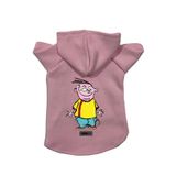 monopetz Kapişonlu Polar Sweatshirt Köpek ve Kedi Kıyafeti & Elbisesi Pembe Ed M