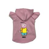 monopetz Kapişonlu Polar Sweatshirt Köpek ve Kedi Kıyafeti & Elbisesi Pembe Ed XL
