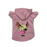 monopetz Kapişonlu Polar Sweatshirt Köpek Ve Kedi Kıyafeti & Elbisesi Pembe Ed001 S