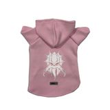 monopetz Kapişonlu Polar Sweatshirt Köpek ve Kedi Kıyafeti & Elbisesi - Pembe Flying Monster M Beden