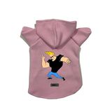 monopetz Kapişonlu Polar Sweatshirt Köpek Ve Kedi Kıyafeti & Elbisesi Pembe Johny Bravo XS