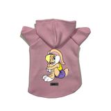 monopetz Kapişonlu Polar Sweatshirt Köpek ve Kedi Kıyafeti & Elbisesi Pembe Lola L