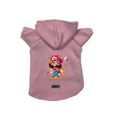 monopetz Kapişonlu Polar Sweatshirt Köpek Ve Kedi Kıyafeti & Elbisesi Pembe Mario S
