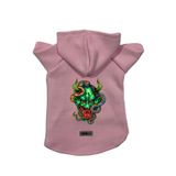 monopetz Kapişonlu Polar Sweatshirt Köpek ve Kedi Kıyafeti & Elbisesi Pembe Master Of The Snake S