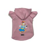 monopetz Kapişonlu Polar Sweatshirt Köpek ve Kedi Kıyafeti & Elbisesi Pembe Palyaço M