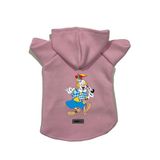 monopetz Kapişonlu Polar Sweatshirt Köpek ve Kedi Kıyafeti & Elbisesi Pembe Palyaço XL