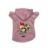 monopetz Kapişonlu Polar Sweatshirt Köpek Ve Kedi Kıyafeti & Elbisesi Pembe Power Puff Girls S