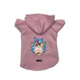 monopetz Kapişonlu Polar Sweatshirt Köpek ve Kedi Kıyafeti & Elbisesi Pembe Rick and Morty 2 M