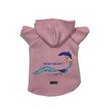 monopetz Kapişonlu Polar Sweatshirt Köpek ve Kedi Kıyafeti & Elbisesi - Pembe Road Runner M Beden