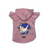 monopetz Kapişonlu Polar Sweatshirt Köpek ve Kedi Kıyafeti & Elbisesi Pembe Sonic M