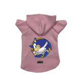 monopetz Kapişonlu Polar Sweatshirt Köpek ve Kedi Kıyafeti & Elbisesi Pembe Sonic S