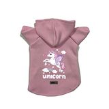 monopetz Kapişonlu Polar Sweatshirt Köpek ve Kedi Kıyafeti & Elbisesi - Pembe Unicorn L Beden