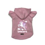 monopetz Kapişonlu Polar Sweatshirt Köpek ve Kedi Kıyafeti & Elbisesi - Pembe Unicorn M Beden