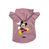monopetz Kapişonlu Polar Sweatshirt Köpek ve Kedi Kıyafeti & Elbisesi Pembe Yeni Mickey S
