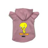monopetz Kapişonlu Polar Sweatshirt Köpek Ve Kedi Kıyafeti & Elbisesi Pembe Yeni Tweety L