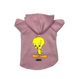 monopetz Kapişonlu Polar Sweatshirt Köpek Ve Kedi Kıyafeti & Elbisesi Pembe Yeni Tweety S