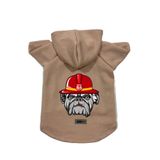 monopetz Kapişonlu Polar Sweatshirt Köpek ve Kedi Kıyafeti & Elbisesi - Pudra Firemen L Beden