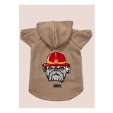 monopetz Kapişonlu Polar Sweatshirt Köpek ve Kedi Kıyafeti & Elbisesi - Pudra Firemen M Beden