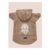 monopetz Kapişonlu Polar Sweatshirt Köpek ve Kedi Kıyafeti & Elbisesi - Pudra Flying Monster M Beden