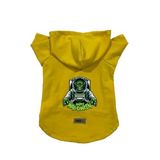 monopetz Kapişonlu Polar Sweatshirt Köpek Ve Kedi Kıyafeti & Elbisesi Sarı Astronot Frankenstein XL