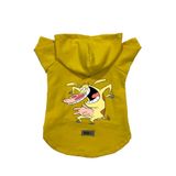 monopetz Kapişonlu Polar Sweatshirt Köpek ve Kedi Kıyafeti & Elbisesi Sarı İnek XL