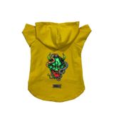 monopetz Kapişonlu Polar Sweatshirt Köpek ve Kedi Kıyafeti & Elbisesi Sarı Master Of The Snake M