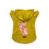 monopetz Kapişonlu Polar Sweatshirt Köpek Ve Kedi Kıyafeti & Elbisesi Sarı Pembe Panter S