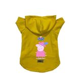 monopetz Kapişonlu Polar Sweatshirt Köpek ve Kedi Kıyafeti & Elbisesi Sarı Peppa Pig M