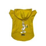 monopetz Kapişonlu Polar Sweatshirt Köpek ve Kedi Kıyafeti & Elbisesi Sarı Yeni Bugs Bunny M