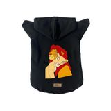 monopetz Kapişonlu Polar Sweatshirt Köpek Ve Kedi Kıyafeti & Elbisesi Siyah Aslan Kral S