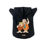 monopetz Kapişonlu Polar Sweatshirt Köpek Ve Kedi Kıyafeti & Elbisesi Siyah Barney Fred XS