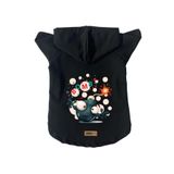monopetz Kapişonlu Polar Sweatshirt Köpek ve Kedi Kıyafeti & Elbisesi - Siyah Boomb XS Beden