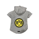 monopetz Kapişonlu Polar Sweatshirt Köpek Ve Kedi Kıyafeti & Elbisesi Siyah Borussia Dortmund XL