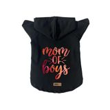 monopetz Kapişonlu Polar Sweatshirt Köpek ve Kedi Kıyafeti & Elbisesi - Siyah Boys Mom S Beden