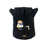 monopetz Kapişonlu Polar Sweatshirt Köpek ve Kedi Kıyafeti & Elbisesi Siyah Cando L