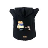 monopetz Kapişonlu Polar Sweatshirt Köpek ve Kedi Kıyafeti & Elbisesi Siyah Cando XS