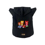 monopetz Kapişonlu Polar Sweatshirt Köpek ve Kedi Kıyafeti & Elbisesi Siyah Cando003 XL
