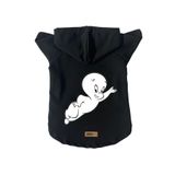 monopetz Kapişonlu Polar Sweatshirt Köpek ve Kedi Kıyafeti & Elbisesi - Siyah Casper XS Beden