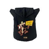 monopetz Kapişonlu Polar Sweatshirt Köpek ve Kedi Kıyafeti & Elbisesi Siyah Coiote M