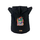 monopetz Kapişonlu Polar Sweatshirt Köpek ve Kedi Kıyafeti & Elbisesi Siyah DBZ 05 L