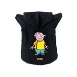 monopetz Kapişonlu Polar Sweatshirt Köpek ve Kedi Kıyafeti & Elbisesi Siyah Ed L