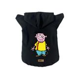 monopetz Kapişonlu Polar Sweatshirt Köpek ve Kedi Kıyafeti & Elbisesi Siyah Ed M