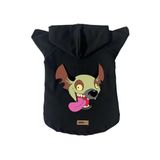 monopetz Kapişonlu Polar Sweatshirt Köpek Ve Kedi Kıyafeti & Elbisesi Siyah Ed001 L