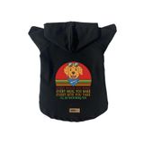 monopetz Kapişonlu Polar Sweatshirt Köpek ve Kedi Kıyafeti & Elbisesi Siyah Every Snack You Make L