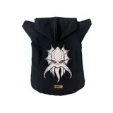 monopetz Kapişonlu Polar Sweatshirt Köpek ve Kedi Kıyafeti & Elbisesi - Siyah Flying Monster L Beden
