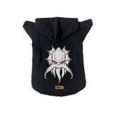 monopetz Kapişonlu Polar Sweatshirt Köpek ve Kedi Kıyafeti & Elbisesi - Siyah Flying Monster M Beden