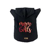 monopetz Kapişonlu Polar Sweatshirt Köpek ve Kedi Kıyafeti & Elbisesi - Siyah Girls Mom XL Beden