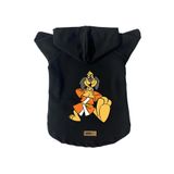monopetz Kapişonlu Polar Sweatshirt Köpek ve Kedi Kıyafeti & Elbisesi Siyah Hong Kong L