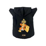 monopetz Kapişonlu Polar Sweatshirt Köpek ve Kedi Kıyafeti & Elbisesi Siyah Hong Kong XL